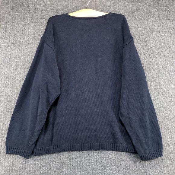 Hackett London Men's Sweater Blue XXL Long Sleeve V-Neck All Cotton Made Italy - Picture 3 of 16